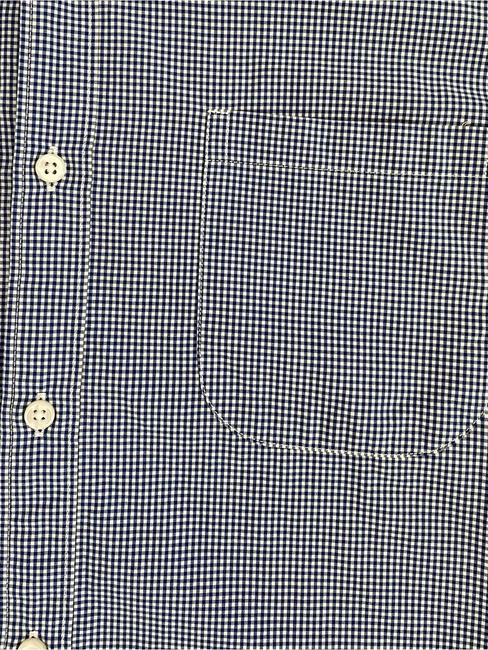 J.Crew Men's Slim Fit Gingham Button Down Shirt Blue White 2-Ply Cotton, size M